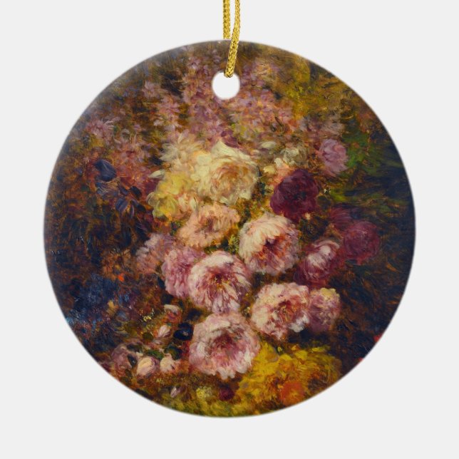 Ornamento De Cerâmica Pivoines - Félix Ziem (Frente)