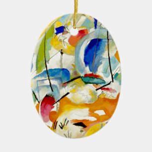 Ornamento De Cerâmica PixDezines Kandinsky 1913 Batalha Naval Improv 31