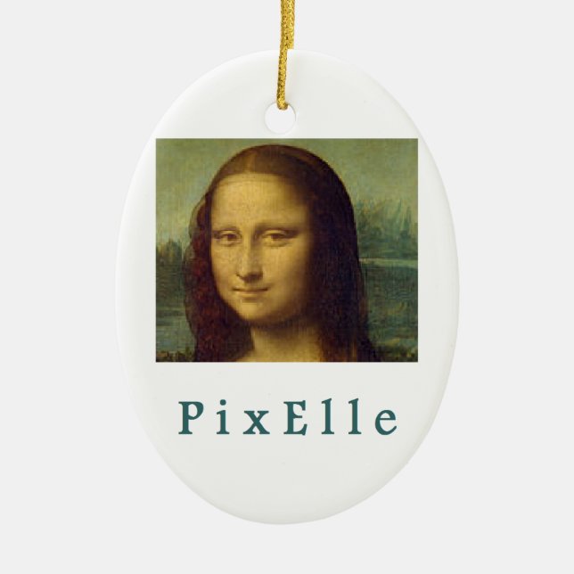 Ornamento De Cerâmica Pixelle femme (Frente)