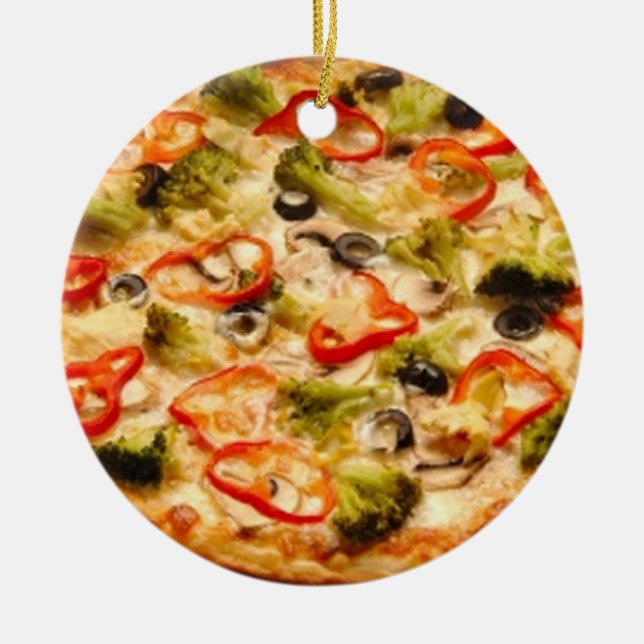 Ornamento De Cerâmica Pizza (Frente)