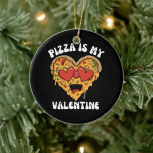 Ornamento De Cerâmica Pizza É Meu Namorado