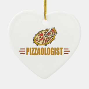 Ornamento De Cerâmica Pizza Engraçada