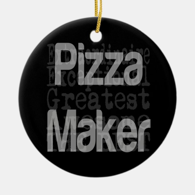 Ornamento De Cerâmica Pizza Maker Extraordinaire (Frente)