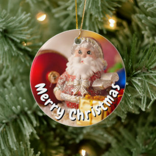 ORNAMENTO DE CERÂMICA PLACA DE PAPAIS NOEIS XMAS