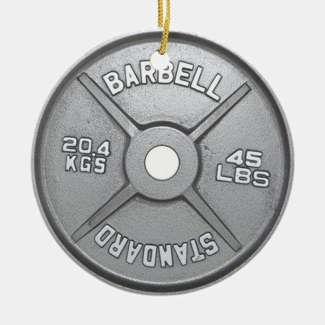 Ornamento De Cerâmica Placa do Barbell (Frente)