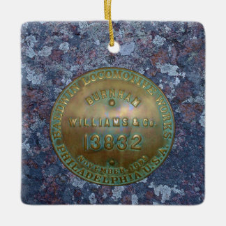 Ornamento De Cerâmica Placa do comboio a vapor Impressão de Canvas de Fa
