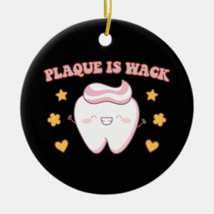 Ornamento De Cerâmica Placa Groovy é uma Higienista Dental Maluca