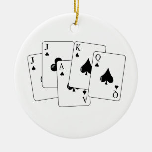 Ornamento De Cerâmica Placas Euchre