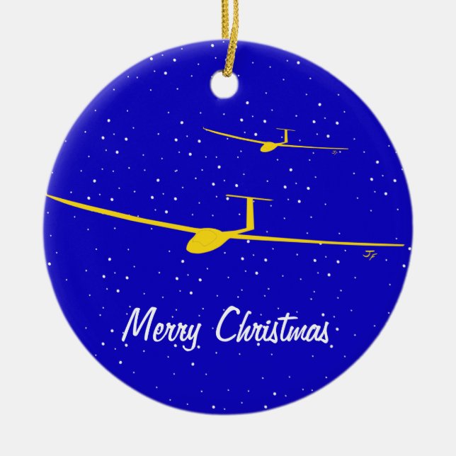 Ornamento De Cerâmica Planador (Frente)