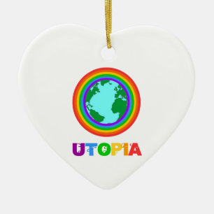 Ornamento De Cerâmica Planète Utopia