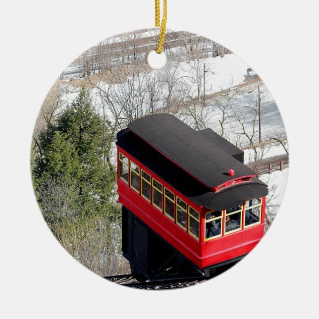 Ornamento De Cerâmica Plano do declive de Pittsburgh (Frente)