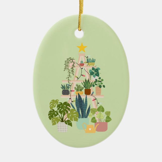Ornamento De Cerâmica Planta da Casa de Natal (Frente)