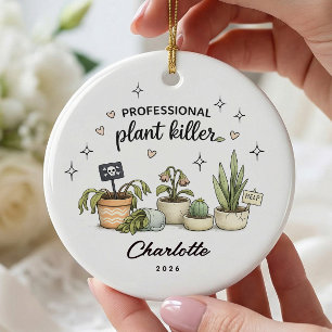 Ornamento De Cerâmica Planta Profissional Personalizada para o Natal em