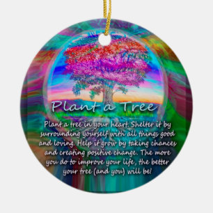 Ornamento De Cerâmica Plante uma árvore da vida em seu coração