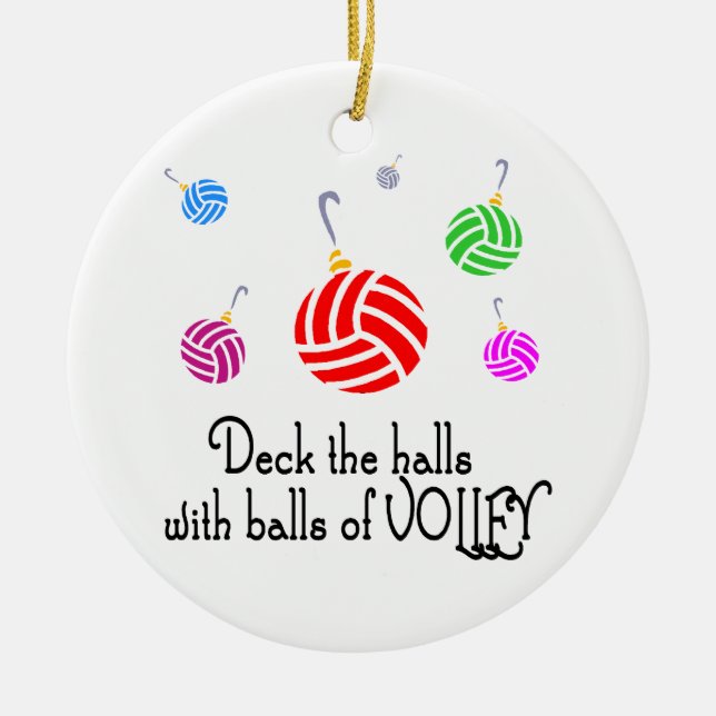 Ornamento De Cerâmica Plataforma de VolleyChick os salões (Frente)