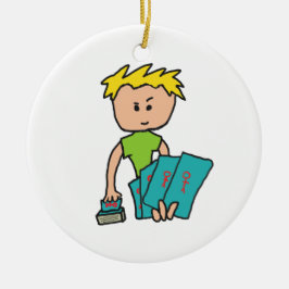 Ornamento De Cerâmica Player de placa