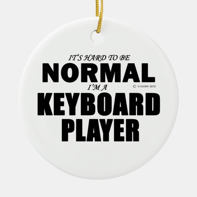 Ornamento De Cerâmica Player de teclado normal (Frente)