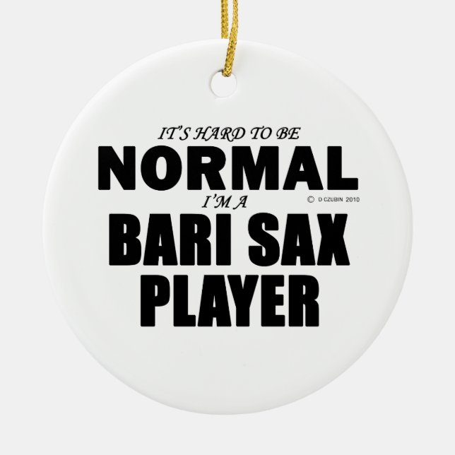 Ornamento De Cerâmica Player Sax Bari Normal (Frente)