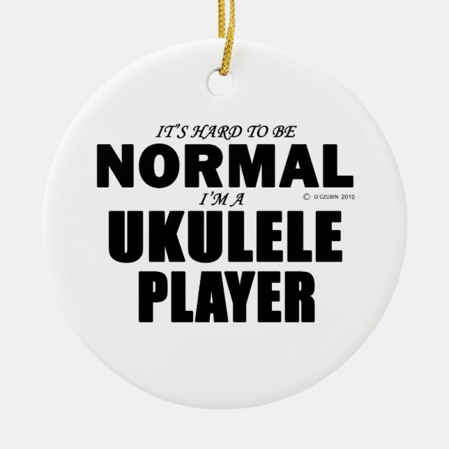 Ornamento De Cerâmica Player Ukulele Normal (Frente)