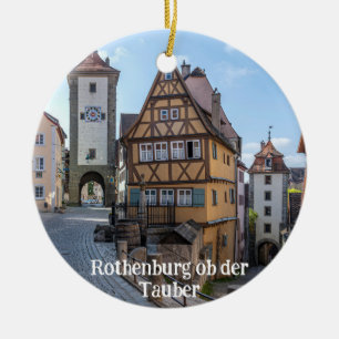 Ornamento De Cerâmica Plönlein em Rothenburg ob der Tauber, Alemanha