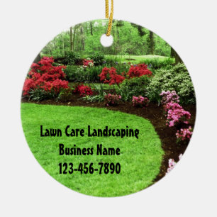 Ornamento De Cerâmica Plush Green Landscape Laure Care Business