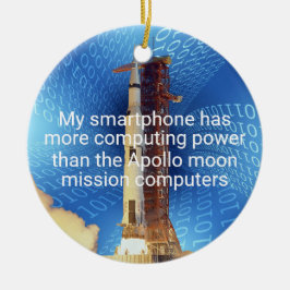 Ornamento De Cerâmica Poder de computação do Apollo 11
