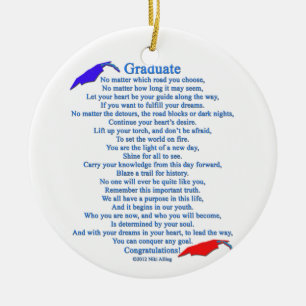 Ornamento De Cerâmica Poema do formando