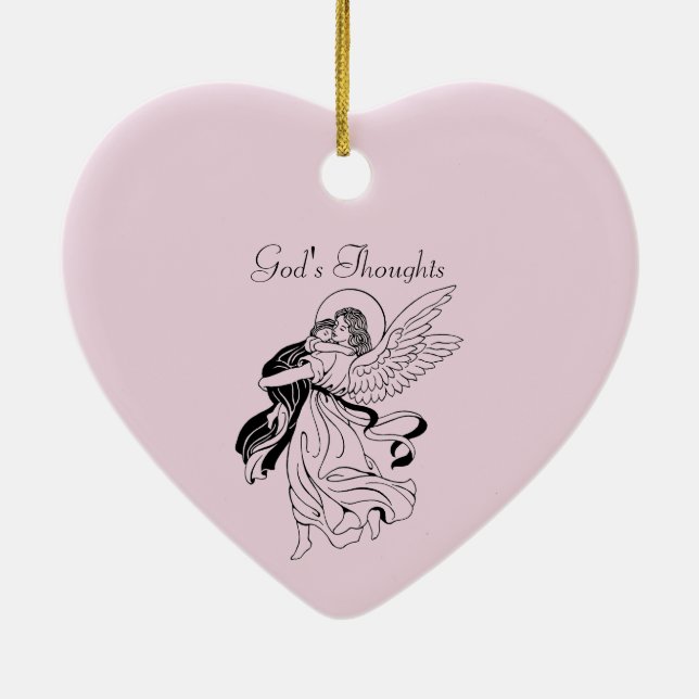 Ornamento De Cerâmica Poesia do Pensamento de Deus (Verso)