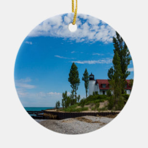 Ornamento De Cerâmica Point Betsie Light