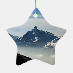 Ornamento De Cerâmica Pointe Percee Morzine França Holiday Card Poster
