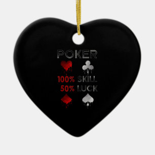Ornamento De Cerâmica Poker Engraçado Poker 100% De Habilidade E 50% D