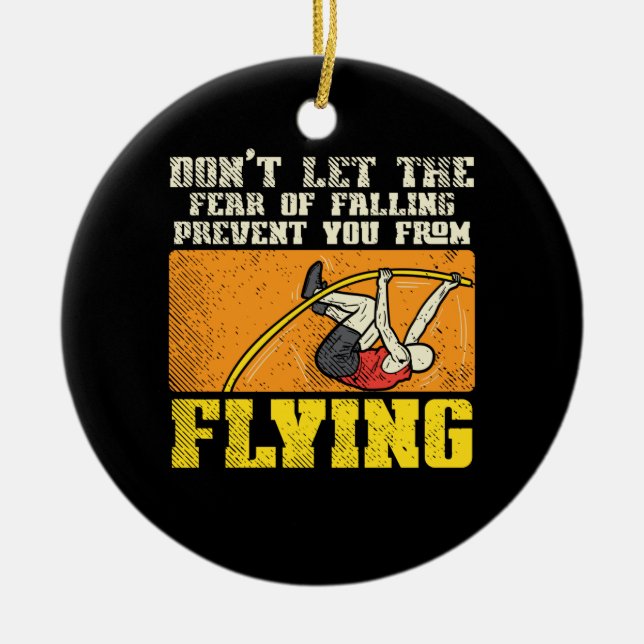 Ornamento De Cerâmica Pole Vault (Frente)