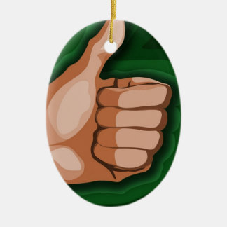 Ornamento De Cerâmica Polegares acima do design gráfico feito sob