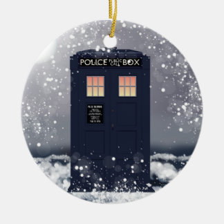 Ornamento De Cerâmica Police Call Box