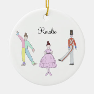 Ornamento De Cerâmica Polichinelle/Soldado/Rapariga de Festa Personalizá