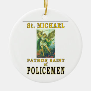 ORNAMENTO DE CERÂMICA POLÍCIA SANTO PATRON