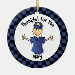 Ornamento De Cerâmica Policial Engraçado Presente - Policial Engraçado I