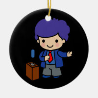 Política/Auto-falante com cabelo azul com pódio