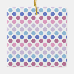 Ornamento De Cerâmica Polkadots de Sinalizador do Orgulho Bold Bigender