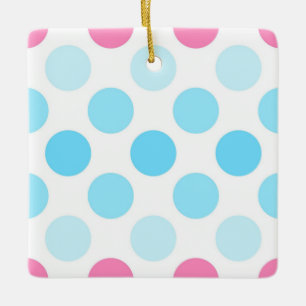 Ornamento De Cerâmica Polkadots de Sinalizador do Orgulho Transmasculino