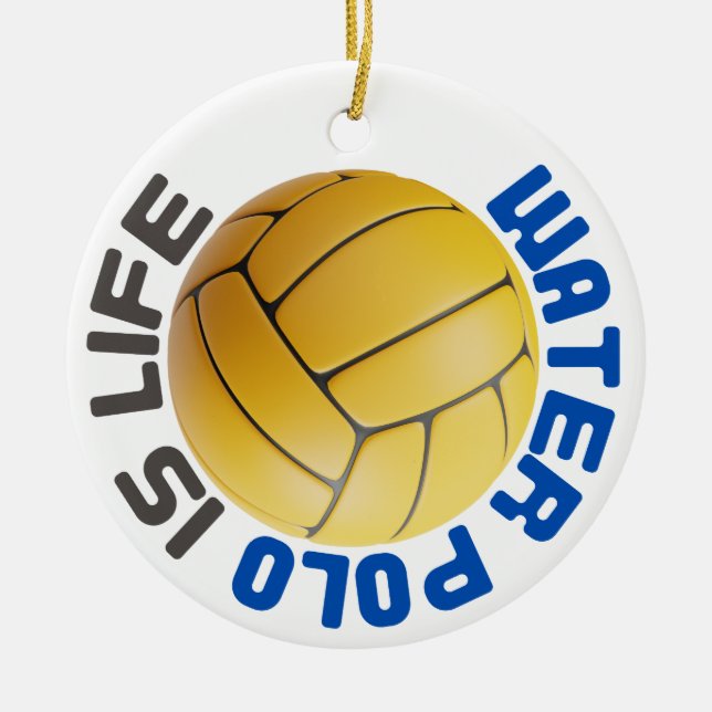 Ornamento De Cerâmica Polo aquático é vida (Frente)