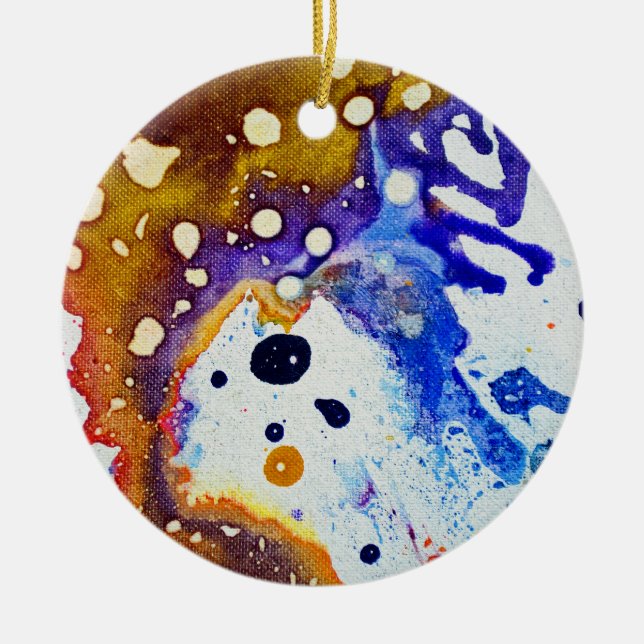 Ornamento De Cerâmica Polocromoptico #1B por Michael Moffa (Frente)