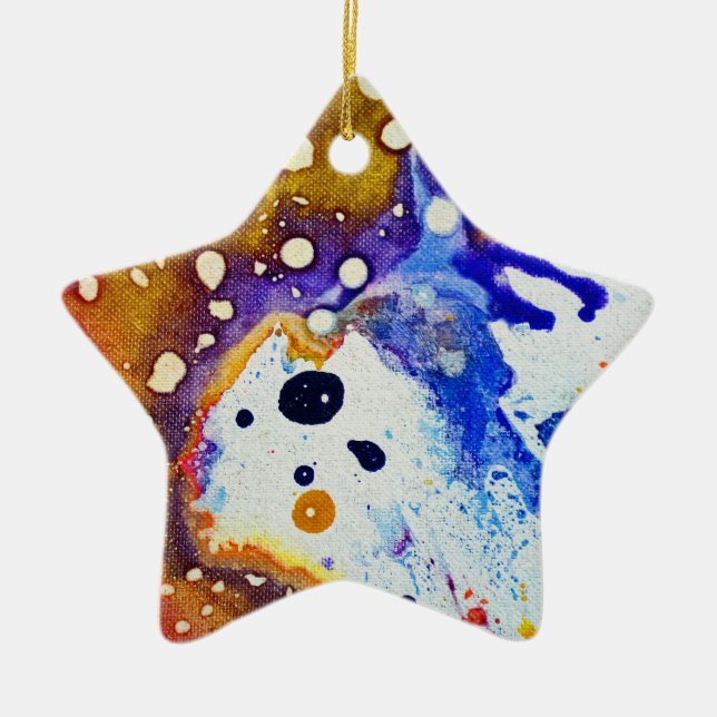 Ornamento De Cerâmica Polocromoptico #1B por Michael Moffa (Frente)