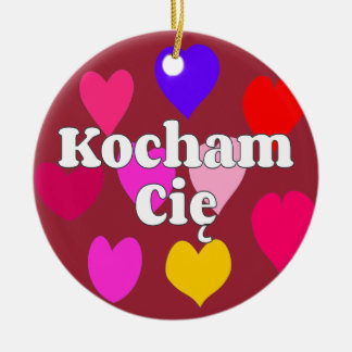 Ornamento De Cerâmica Polonês - Eu te amo