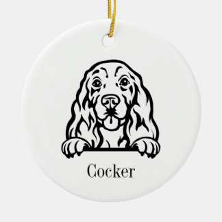 Ornamento De Cerâmica Pomada de cão Cocker Spaniel