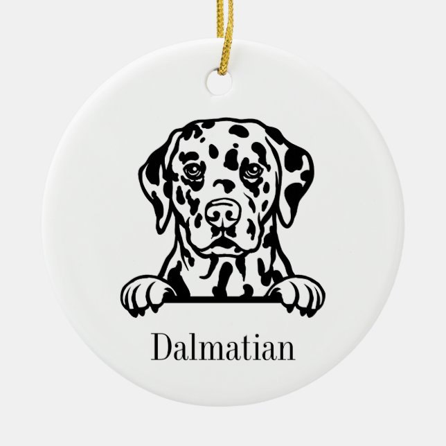 Ornamento De Cerâmica Pomada de cão Dalmácia (Frente)