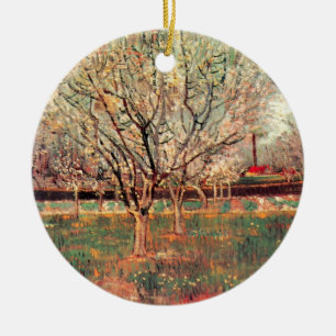Ornamento De Cerâmica Pomar em Flor, Ameixeiras por Vincent van Gogh