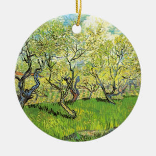 Ornamento De Cerâmica Pomar em Flor por Vincent van Gogh