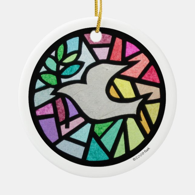 Ornamento De Cerâmica pomba (Frente)