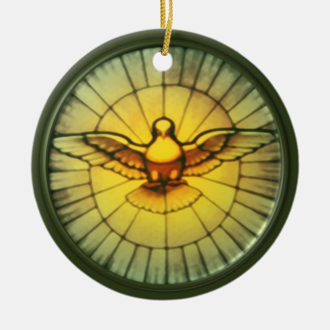 Ornamento De Cerâmica Pomba do Espírito Santo (Frente)